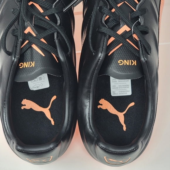 Puma King Pro 21 FG Mens Size 8.5 Soccer Cleats Black Orange Style 106549-04 New - Picture 10 of 11